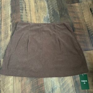 HALARA Brown Mini A-Line Skirt BRAND NEW